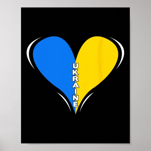 Oekraïne Vlagontwerp - Hart 1 Poster (Voorkant)