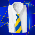 Oekraïne - Vlagpatroonblauw Stropdas<br><div class="desc">Stropdas van het Oekraïense vlaggenpatroon Gold Blue</div>