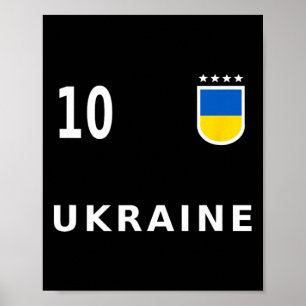 Oekraïne Voetbal Nummer 10 # Tien Fan Poster