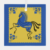 Oekraïne Volkskunst Glas Ornament (Achterkant)