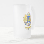 Oekraïne - volledige wapens matglas bierpul (Voorkant rechts)