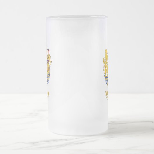 Oekraïne - volledige wapens matglas bierpul (Center)