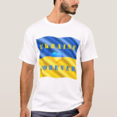 Oekraïne voor altijd T-shirt Oekraïense vlag steun (Voorkant)