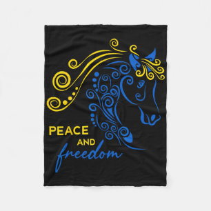 Oekraïne Vrede En Vrijheid Oekraïense Paard Vlag B Fleece Deken