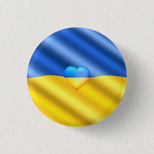 Oekraïne - vrede - Oekraïense vlag - steun voor de Ronde Button 3,2 Cm (Voorkant)