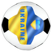 Oekraïne - vrede - Oekraïense vlag - steun vrijhei Voetbal (Gedraaid)