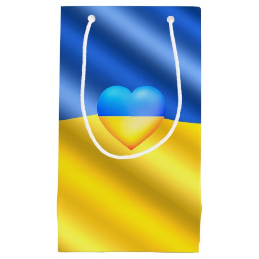 Oekraïne - vrede - Oekraïense vlag - vrijheid Klein Cadeauzakje (Voorkant)