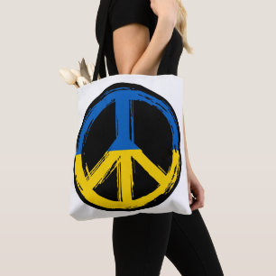 Oekraïne: vredessymbool voor Oekraïne Tote Bag