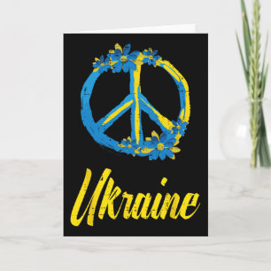 Oekraïne Vredesteken Bloemen Retro Oekraïense Groo Kaart