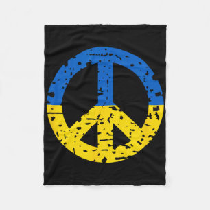 Oekraïne Vredesteken T-shirt Vintage Retro Oekraïe Fleece Deken