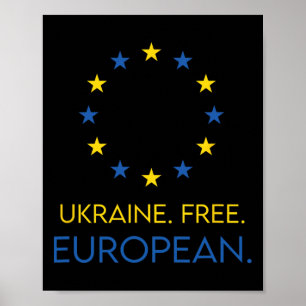Oekraïne. Vrij. Europees. - Ondersteun de Toekomst Poster