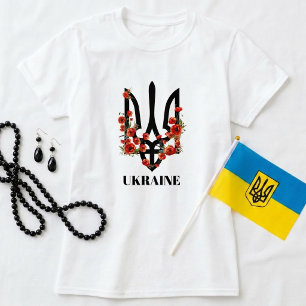 OEKRAÏNE. Wapen. Drietand. Tryzub. T-Shirt