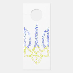 Oekraïne wapen trident tryzub spiraal patroon deurhanger
