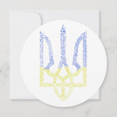 Oekraïne wapen trident tryzub spiraal patroon kaart (Achterkant)