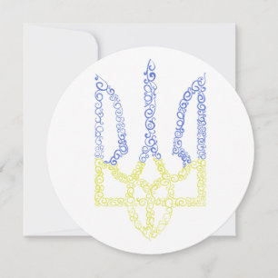 Oekraïne wapen trident tryzub spiraal patroon kaart