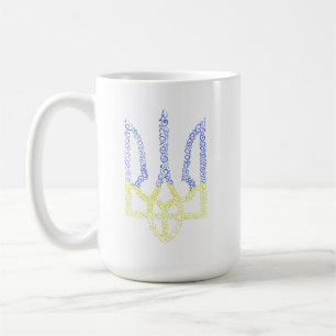 Oekraïne wapen trident tryzub spiraal patroon koffiemok