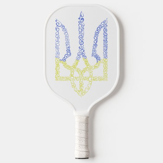 Oekraïne wapen trident tryzub spiraal patroon pickleball paddle (Voorkant)