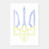 Oekraïne wapen trident tryzub spiraal patroon post-it® notes (Voorkant)
