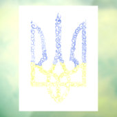 Oekraïne wapen trident tryzub spiraal patroon raamsticker (Vel 3)