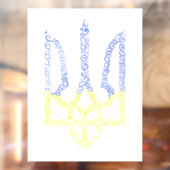 Oekraïne wapen trident tryzub spiraal patroon raamsticker (Vel 2)