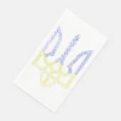 Oekraïne wapen trident tryzub spiraal patroon servet (Hoek)