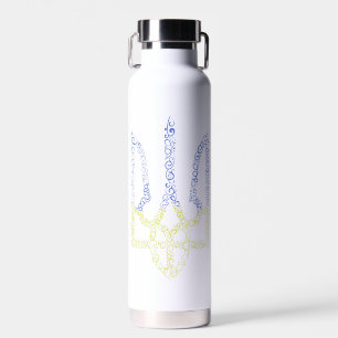 Oekraïne wapen trident tryzub spiraal patroon waterfles