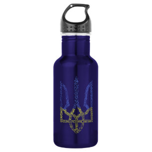 Oekraïne wapen trident tryzub spiraal patroon waterfles