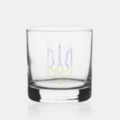 Oekraïne wapen trident tryzub spiraal patroon whisky glas (Achterkant)