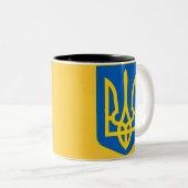 OEKRAÏNE WAPENKAT TWEEKLEURIGE KOFFIEMOK (Voorkant rechts)