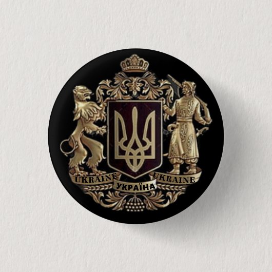 Oekraïne Wapenschild Speldje Knop (Voorkant)
