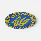 Oekraïne, wapenstilstand, Tryzub Oekraïense Republ Papieren Bordje (Gekanteld)