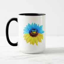 Oekraïne waterverf zonnebloem blauw geel vlag