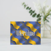 Oekraine Waving Flag Briefkaart (Staand voorkant)