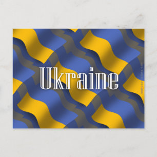 Oekraine Waving Flag Briefkaart