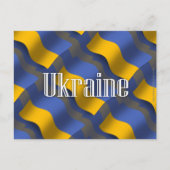 Oekraine Waving Flag Briefkaart (Voorkant)