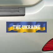 Oekraine Waving Flag Bumpersticker (Op auto)