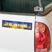 Oekraine Waving Flag Bumpersticker (Op Truck)