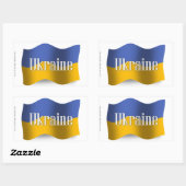 Oekraine Waving Flag Rechthoekige Sticker (Vel)