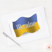 Oekraine Waving Flag Rechthoekige Sticker (Envelop)
