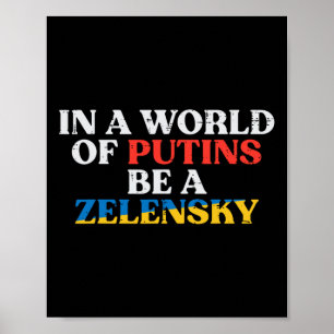 Oekraïne Wereld Van Poetins Wordt Zelensky Oekraïe Poster