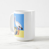 Oekraïne "yellow blue" vredelievende mok koffie (Voorkant links)