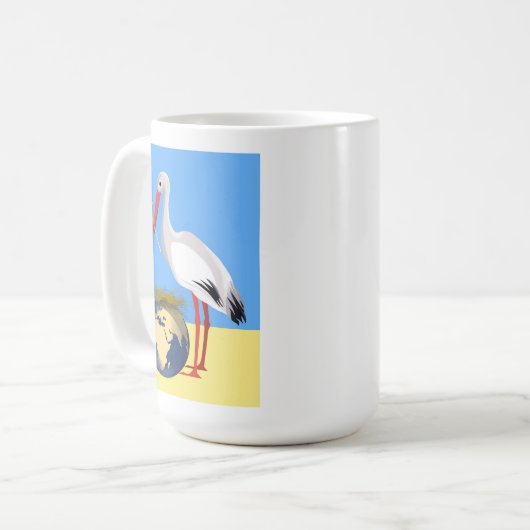 Oekraïne "yellow blue" vredelievende mok koffie (Voorkant links)