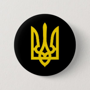Oekraïne Zelensky Oekraïense Drietand Wapen Ze Ronde Button 5,7 Cm