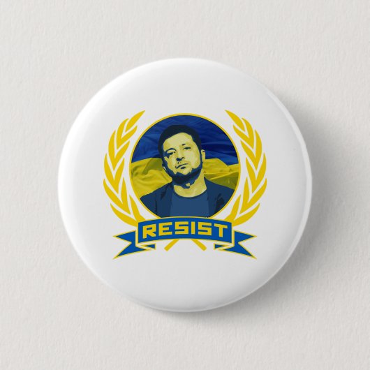 Oekraïne Zelensky Resist Ronde Button 5,7 Cm (Voorkant)