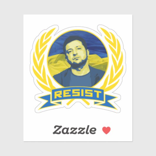 Oekraïne Zelensky Resist Sticker (Vel)