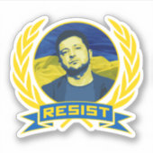 Oekraïne Zelensky Resist Sticker (Voorkant)