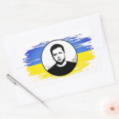 Oekraïne Zelenskyy blue yellow vlag Rechthoekige Sticker (Envelop)