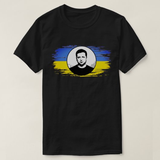 Oekraïne Zelenskyy blue yellow vlag T-shirt (Design voorkant)