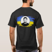 Oekraïne Zelenskyy blue yellow vlag T-shirt (Achterkant)