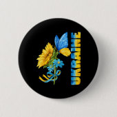 Oekraïne - Zonnebloem 8 Ronde Button 5,7 Cm (Voorkant)